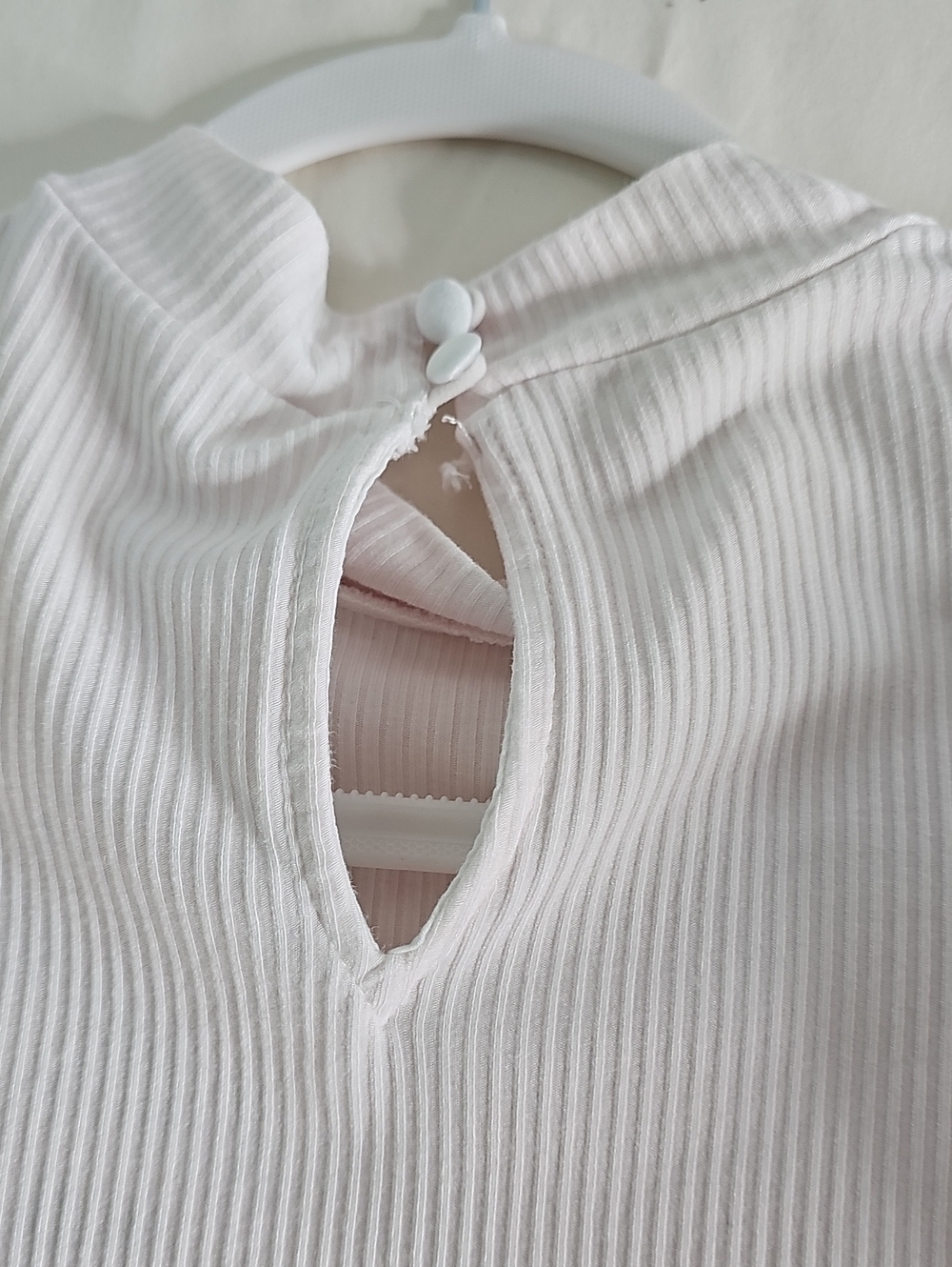 Flying Tomato Cream Ribbed Bodysuit - Picture 6 of 7